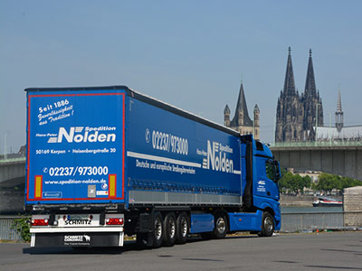 Lkw der Nolden Logistics GmbH während einer Tour