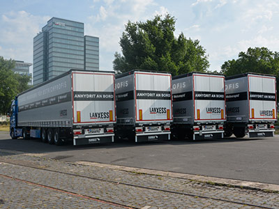 Lkw Flotte der Nolden Logistics GmbH