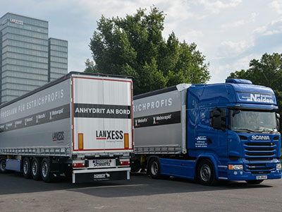 Nahaufnahme LANXESS Lkw