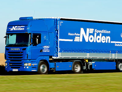 Lkw Flotte der Nolden Logistics GmbH